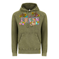 Vintage Olive He is risen Easter  Easter Day Vintage Hoodie - CowGirlArtShop