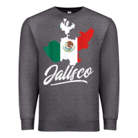 Charcoal Heather Mexico Jalisco Mexican Flag Gift Premium Sweatshirt - trangStudio