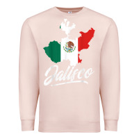 Pale Pink Mexico Jalisco Mexican Flag Gift Premium Sweatshirt - trangStudio
