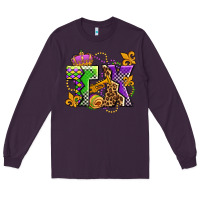 Plum texas mardi gras olivia Long Sleeve Tee - OliviaCreatesArt