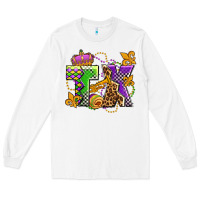 White texas mardi gras olivia Long Sleeve Tee - OliviaCreatesArt