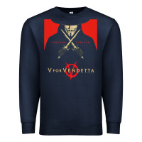 Navy V For Vendetta Freedom Forever Premium Sweatshirt - trangStudio