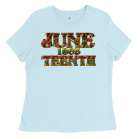 Baby Blue juneteenth 1865 Ladies Tee - NancyCooperArtShop