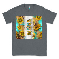 Charcoal Heather western mother's day mama with turquoise and sunflowers and leopard tu Classic Tee - TumblerDesignByShophia