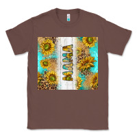 Chestnut western mother's day mama with turquoise and sunflowers and leopard tu Classic Tee - TumblerDesignByShophia