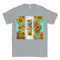 Heather Grey western mother's day mama with turquoise and sunflowers and leopard tu Classic Tee - TumblerDesignByShophia