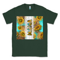Western Mother's Day Mama With Turquoise And Sunflowers And Leopard Tu Classic Tee | Teevron