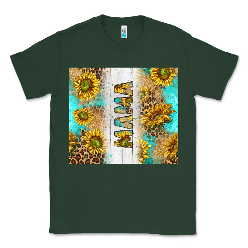 Western Mother's Day Mama With Turquoise And Sunflowers And Leopard Tu Classic Tee by TumblerDesignByShophia | Teevron