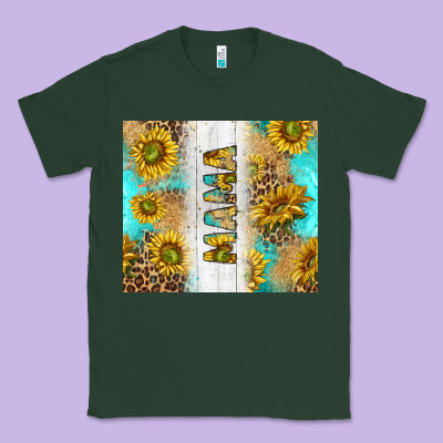 Western Mother's Day Mama With Turquoise And Sunflowers And Leopard Tu Classic Tee Designed By Tumblerdesignbyshophia