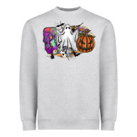 Heather Grey boo Heavyweight Sweatshirt - SublimationCraftShop