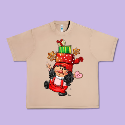 Cute Christmas Girl Gnome Urban Heavy Tee Designed By Cowgirlartshop