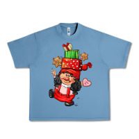 Pebble Blue cute christmas girl gnome Urban Heavy Tee - CowGirlArtShop