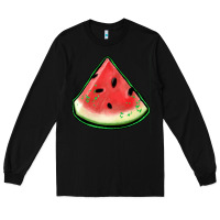 Black watermelon sliece Long Sleeve Tee - Jasminsmagicworld