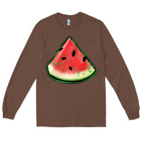 Chestnut watermelon sliece Long Sleeve Tee - Jasminsmagicworld