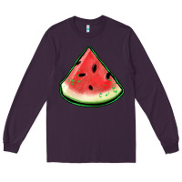 Plum watermelon sliece Long Sleeve Tee - Jasminsmagicworld