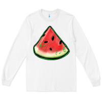 White watermelon sliece Long Sleeve Tee - Jasminsmagicworld