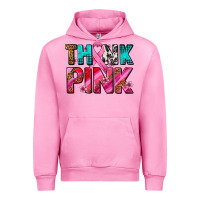 Fuchsia Pink think pink cancer ribbon Urban Hoodie - AdoDesignShop