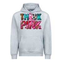 Heather Grey think pink cancer ribbon Urban Hoodie - AdoDesignShop