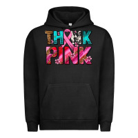 Pigment Black think pink cancer ribbon Urban Hoodie - AdoDesignShop