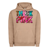Pigment Burro think pink cancer ribbon Urban Hoodie - AdoDesignShop