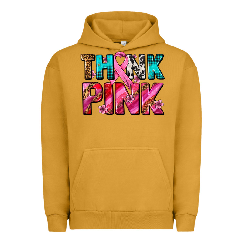 Think Pink Cancer Ribbon Urban Hoodie by AdoDesignShop | Teevron