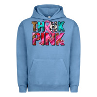 Pigment Pebble Blue think pink cancer ribbon Urban Hoodie - AdoDesignShop