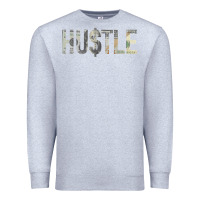 Heather Grey Hustle 100 Dollar Bill Christmas Gift entrepreneur Premium Sweatshirt - trangStudio