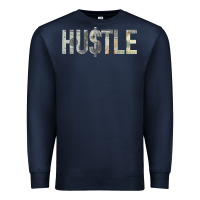 Navy Hustle 100 Dollar Bill Christmas Gift entrepreneur Premium Sweatshirt - trangStudio