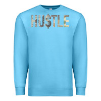Ocean Blue Hustle 100 Dollar Bill Christmas Gift entrepreneur Premium Sweatshirt - trangStudio