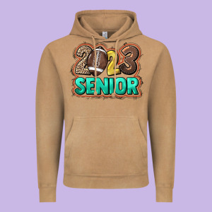 2023 Senior Football Vintage Hoodie Designed By Howdyjamesfarm