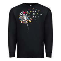 Black Womens Funny Dandelion Books Gift For Reading Lover Women Girls V-Neck Premium Sweatshirt - trangStudio