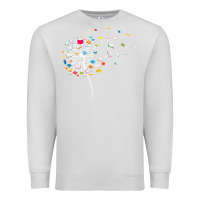Dove Grey Womens Funny Dandelion Books Gift For Reading Lover Women Girls V-Neck Premium Sweatshirt - trangStudio