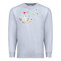 Heather Grey Womens Funny Dandelion Books Gift For Reading Lover Women Girls V-Neck Premium Sweatshirt - trangStudio