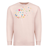 Pale Pink Womens Funny Dandelion Books Gift For Reading Lover Women Girls V-Neck Premium Sweatshirt - trangStudio