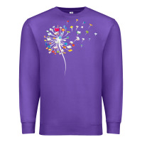 Purple Womens Funny Dandelion Books Gift For Reading Lover Women Girls V-Neck Premium Sweatshirt - trangStudio