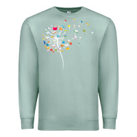 Seafoam Womens Funny Dandelion Books Gift For Reading Lover Women Girls V-Neck Premium Sweatshirt - trangStudio