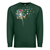 Womens Funny Dandelion Books Gift For Reading Lover Women Girls V-neck Premium Sweatshirt | Teevron
