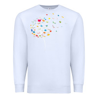 White Womens Funny Dandelion Books Gift For Reading Lover Women Girls V-Neck Premium Sweatshirt - trangStudio