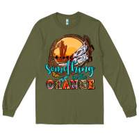 Army Green something in the orange olivia Long Sleeve Tee - OliviaCreatesArt