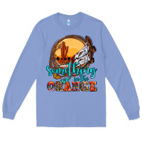 Colony Blue something in the orange olivia Long Sleeve Tee - OliviaCreatesArt