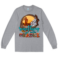 Heather Grey something in the orange olivia Long Sleeve Tee - OliviaCreatesArt