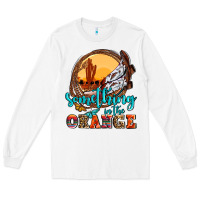 White something in the orange olivia Long Sleeve Tee - OliviaCreatesArt