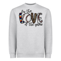 Heather Grey for the love of the game baseball Heavyweight Sweatshirt - CowhideDigitalArt