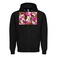 Black Guinea pig flowers Zipper Hoodie - Artiststas