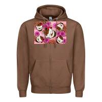Chestnut Guinea pig flowers Zipper Hoodie - Artiststas