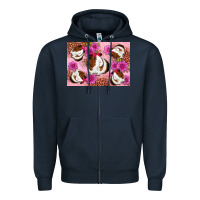 Navy Guinea pig flowers Zipper Hoodie - Artiststas