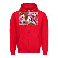 Red Guinea pig flowers Zipper Hoodie - Artiststas