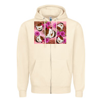 Sandshell Guinea pig flowers Zipper Hoodie - Artiststas
