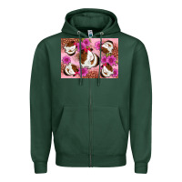 Sports Green Guinea pig flowers Zipper Hoodie - Artiststas