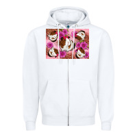 White Guinea pig flowers Zipper Hoodie - Artiststas